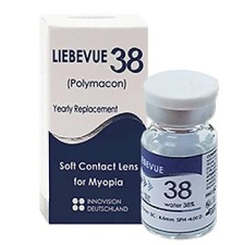 LIEBEVUE 38 – Soft Contact Lenses for near-sightedness / myopia – 12 Months – 1 Lens