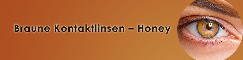 Braune Kontaktlinsen mit Stärke – Honey Braune Kontaktlinsen mit Stärke – Honey