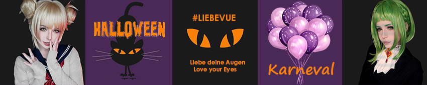 Farbige Kontaktlinsen von LIEBEVUE für Cosplay oder Halloween. Farbige Kontaktlinsen von LIEBEVUE für Cosplay oder Halloween.