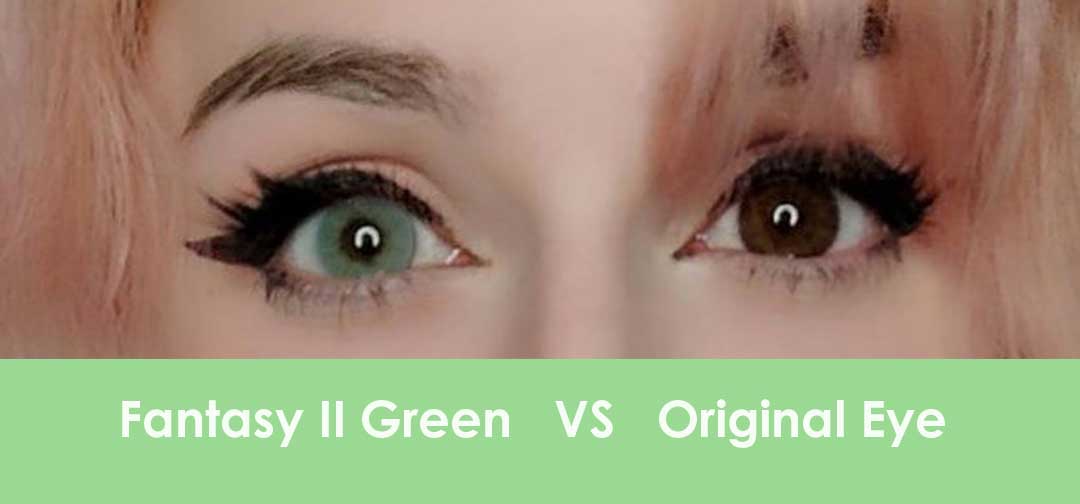 Effekt der grünen Kontaktlinsen Elena Bellucci Fantasy II Grün