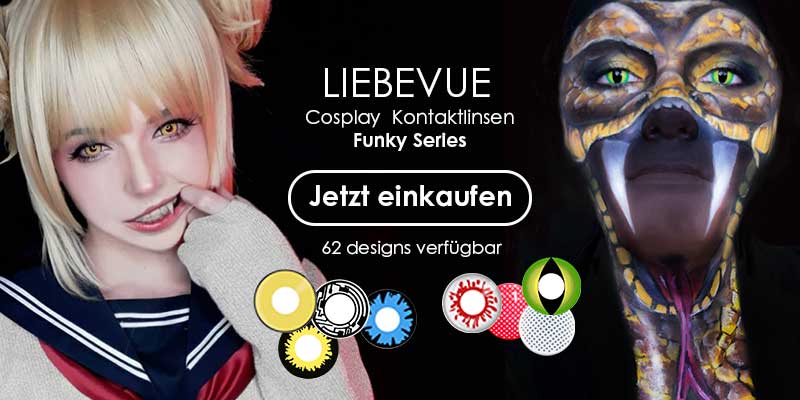 Farbige Kontaktlinsen für Cosplay und Halloween von LIEBEVUE Farbige Kontaktlinsen für Cosplay und Halloween von LIEBEVUE