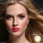 Preview: Farbige Kontaktlinsen Elena Bellucci Fantasy Series 4 Hazel Effekt Model dunkelbraune Augen