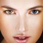 Preview: Blaue Kontaktlinsen auf braunen Augen