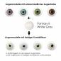 Preview: Farbige Kontaktlinsen Elena Bellucci Fantasy Series 2 White Gray Effekt auf 4 verschiedenen Augenfarben