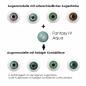 Preview: Farbige Kontaktlinsen Elena Bellucci Fantasy Series 4 Aqua Effekt auf 4 verschiedenen Augenfarben