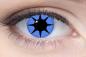 Preview: Farbige Kontaktlinsen Motivlinsen LIEBEVUE Blue Star blauer Stern getragen