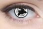 Preview: Farbige Kontaktlinsen Motivlinsen LIEBEVUE Itachi Series Sharingan Auge Manga White im Auge getragen