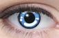 Mobile Preview: Farbige Kontaktlinsen Motivlinsen LIEBEVUE Manga Sky Blue im Auge getragen