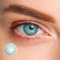 Preview: Auge eines Models mit farbigen Kontaktlinsen LIEBEVUE Eva Aqua.
