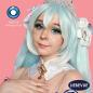 Mobile Preview: Miku Copslay mit LIEBEVUE Manga Azure Blaue Kontaktlinsen