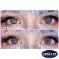 Preview: Lila Kontaktlinsen Luxus Violett von LIEBEVUE auf grau-blauen Augen