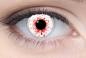 Preview: Farbige Kontaktlinsen Motivlinsen LIEBEVUE Bloodshot Drops Blutstropfen getragen