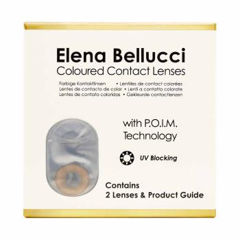 Elena Bellucci Fantasy IV Honey – Braune Farbige Kontaktlinsen mit Stärke – 3 Monate – 2 Stück