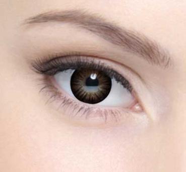 Preview: Liebevue Dolly Eye Brown – Braune Farbige Kontaktlinsen – Cosplay – 3 Monate – 2 Stück Preview: Ansicht der farbigen Kontaktlinsen von LIEBEVUE auf dem Auge -  Dolly Eye Brown