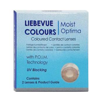 Preview: Liebevue Luxus Brown – Braune farbige Kontaktlinsen ohne Stärke – 3 Monate – 2 Stück Preview: Verpackung der braunen farbigen Kontaktlinsen von LIEBEVUE