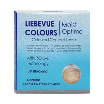Preview: Liebevue Luxus Honey – Braune Kontaktlinsen – natürlich aussehend – mit und ohne Stärke – 3 Monate – 2 Stück Preview: Verpackung der farbigen Kontaktlinsen von LIEBEVUE
