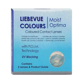 Preview: Liebevue Luxus Sapphire – Blaue Kontaktlinsen – natürliches Aussehen – mit Stärke und ohne Stärke – 3 Monate – 2 Stück Preview: Verpackung der farbigen Kontaktlinsen von LIEBEVUE