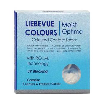 Farbige Kontaktlinsen LIEBEVUE 1-Tone Natural Blue Packung