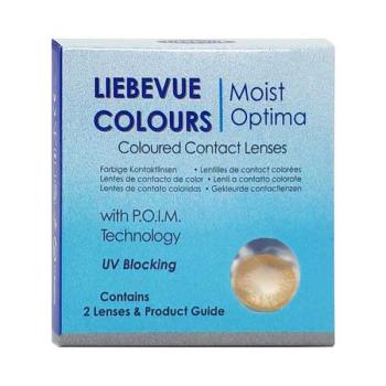Preview: Liebevue Natural Hazel – Farbige Kontaktlinsen ohne Stärke – 3 Monate – 2 Stück Preview: Verpackung der hazel farbigen Kontaktlinsen von LIEBEVUE