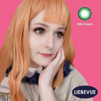 Preview: Liebevue Blitz Green – Grüne Farbige Kontaktlinsen mit Stärke – Cosplay – 3 Monate – 2 Stück Preview: Mimosa Vermillion Cosplay mit grünen Kontaktlinsen Blitz Green