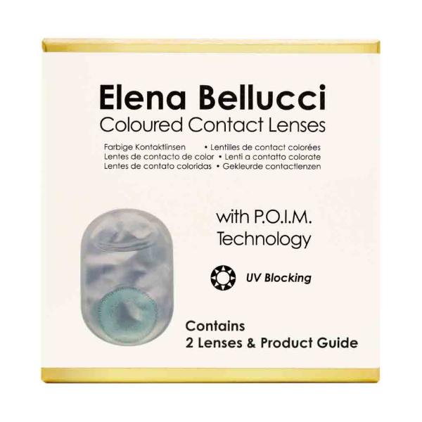 Elena Bellucci Fantasy III Aqua – Farbige Kontaktlinsen ohne Stärke – 3 Monate – 2 Stück
