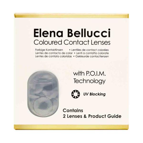 Elena Bellucci Fantasy III Blue Gray – Farbige Graue Kontaktlinsen ohne Stärke – 3 Monate – 2 Stück