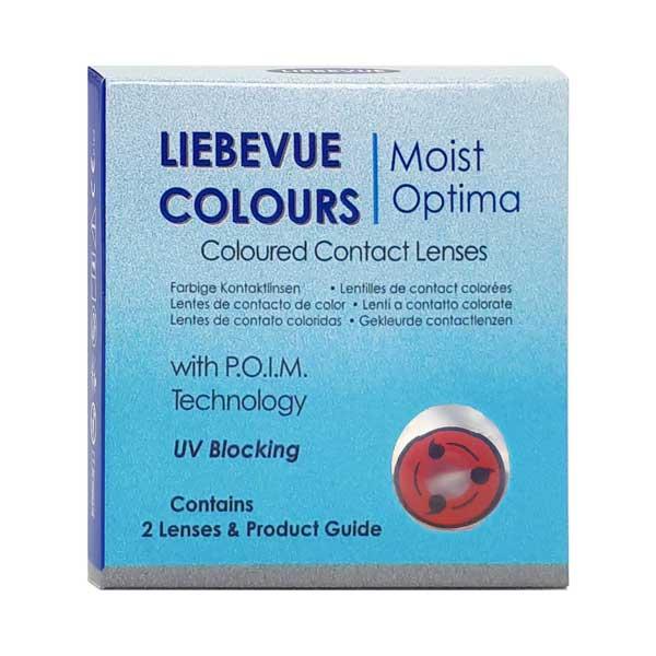 Verpackung der farbigen Kontaktlinsen LIEBEVUE Itachi Sharingan 1