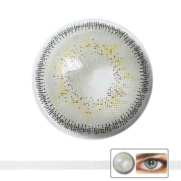 Farbige Kontaktlinsen LIEBEVUE 3-Tone Luxus White Gray Farbmuster