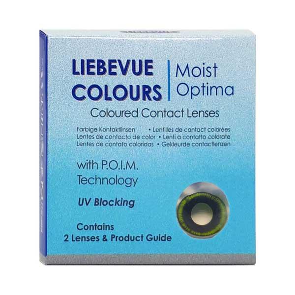 Verpackung der grünen farbigen Kontaktlinsen LIEBEVUE Manga Green