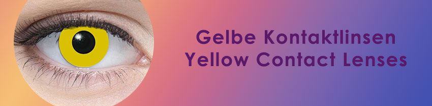 Yellow coloured contacts of LIEBEVUE brand Yellow coloured contacts of LIEBEVUE brand