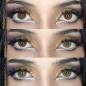Preview: Model wears hazel coloured lenses on brown eyes - LIEBEVUE Ardor Hazel