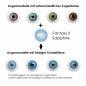 Preview: Effect of Sapphire Contact Lenses on different eye colors