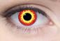 Preview: Coloured contact lenses costume contacts LIEBEVUE Wild Fire worn in the eye