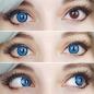 Preview: Coloured contact lenses cosplay contacts LIEBEVUE Funky Saw Blue Eyes