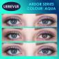 Mobile Preview: Effect of LIEBEVUE Ardor Aqua colored contact lenses on the eyes