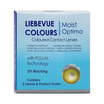 Preview: Liebevue Blitz Yellow – Coloured Contact Lenses with power – Cosplay – 3 Months – 2 Lenses Preview: LIEBEVUE Colours Blitz Yellow Contact lenses packaging box