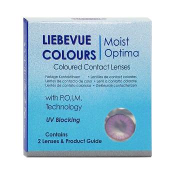 Coloured contact lenses costume contacts LIEBEVUE Blitz Purple box