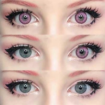 Preview: Liebevue Blitz Pink – Coloured Contact Lenses with power – Cosplay – 3 Months – 2 Lenses Preview: Visual effect of pink coloured contact lenses LIEBEVUE Blitz Pink for nezuko cosplay
