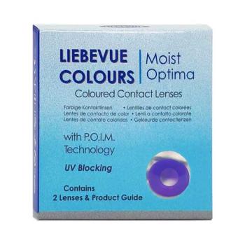 Packaging of the coloured contact lenses LIEBEVUE Colour Accent Purple