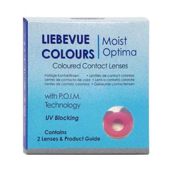 Coloured contact lenses costume contacts LIEBEVUE Colour Accent solid Pink box