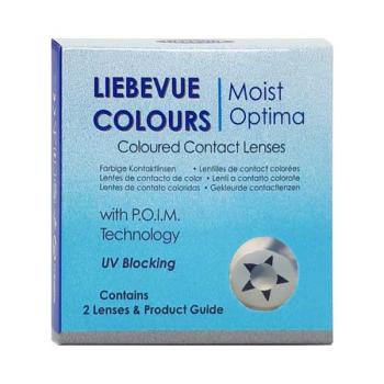 Coloured contact lenses costume contacts LIEBEVUE Black Star box