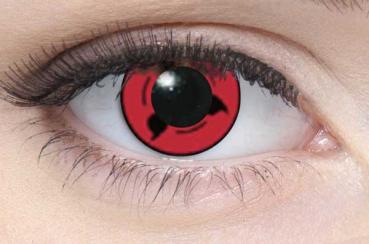 Coloured contact lenses costume contacts LIEBEVUE Itachi Series Sharingan Eye 1 worn in the eye