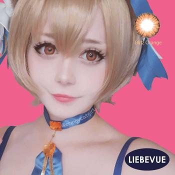 Preview: Liebevue Blitz Orange – Coloured Contact Lenses with power – Cosplay – 3 Months – 2 Lenses Preview: Felix Rezero Cosplay with orange coloured contact lenses of LIEBEVUE Blitz Orange