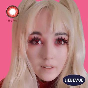 Illyasviel Von Einzbern Fate Cosplay with red coloured contact lenses