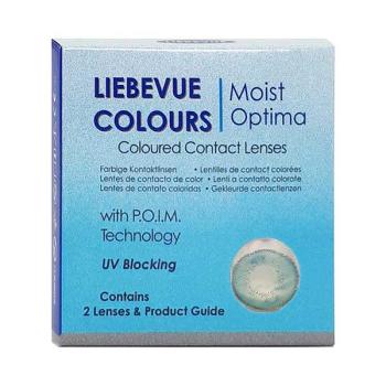 Preview: Liebevue Eva Aqua – Coloured Contact Lenses without power– 3 Months – 2 Lenses Preview: Packaging of coloured contact lenses from LIEBEVUE