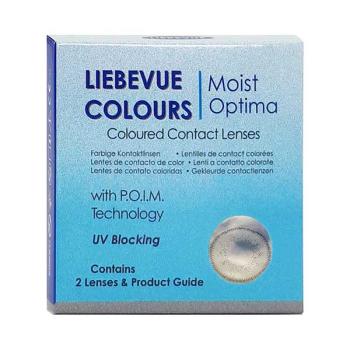 Preview: Liebevue Eva White Gray – Coloured Contact Lenses without power – 3 Months – 2 Lenses Preview: Packaging of coloured gray contact lenses from LIEBEVUE - Eva White Gray