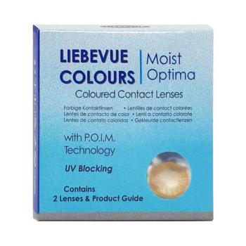 Packaging box of hazel coloured contact lenses from LIEBEVUE