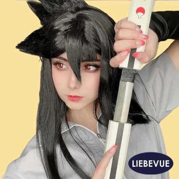 cosplay model wears red contact lenses - LIEBEVUE sharingan itachi sasuke