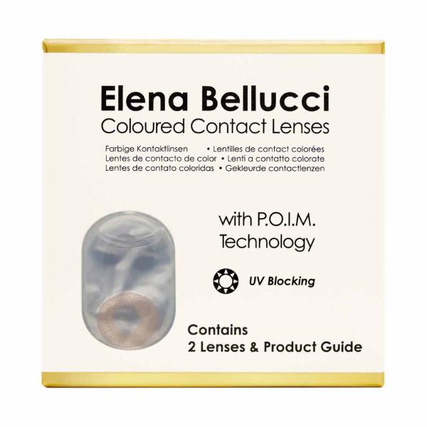 Packaging of Elena Bellucci Brown Colored Contact Lenses - Fantasy II Brown