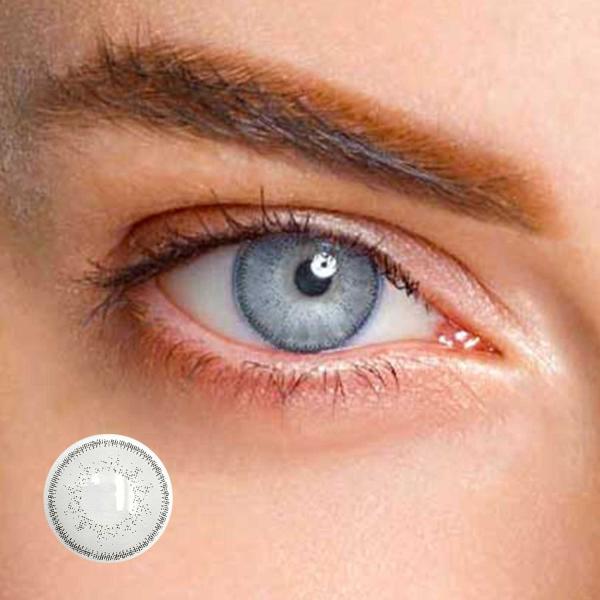 Coloured contact lenses LIEBEVUE 2-Tone Eva White Gray colour pattern